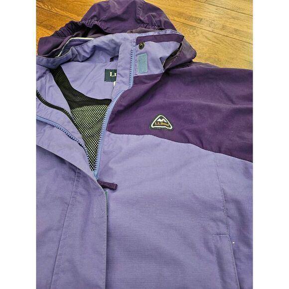 L.L. BEAN ~ L.L. KIDS ~ Purple Full Zip Nylon Hooded Jacket LG 14-16 - Picture 3 of 8